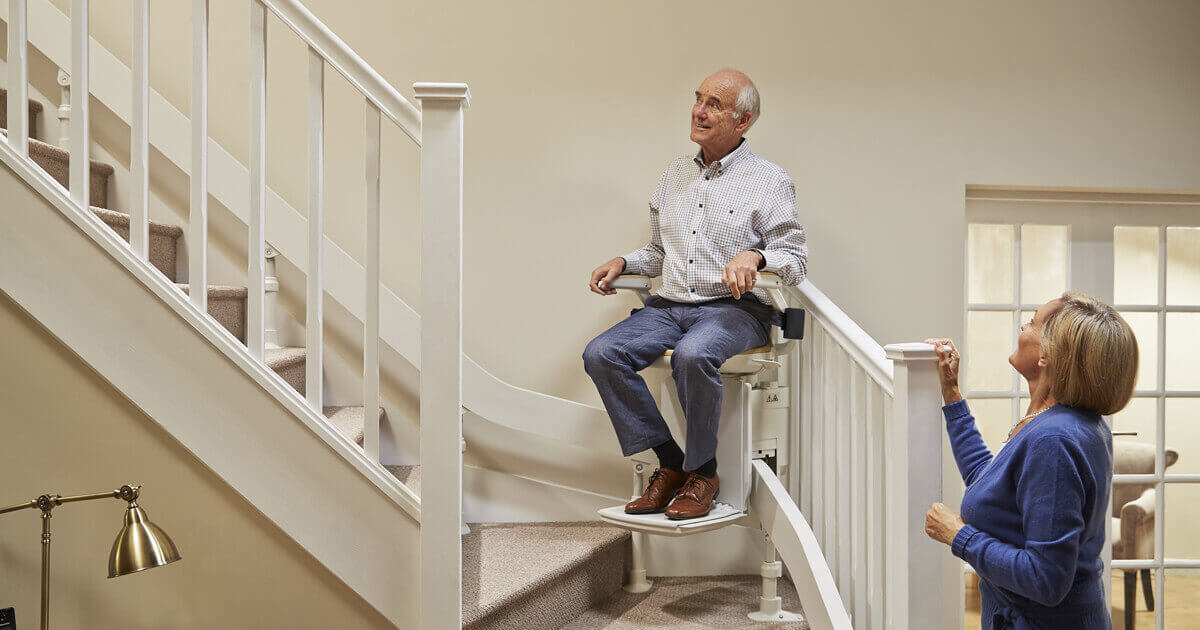 senior in stairlift